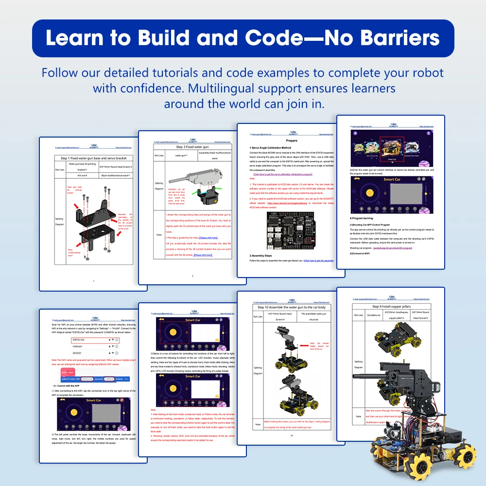 Picture 7: ACEBOTT ESP32 Programmable Robot Car Kit for Arduino Smart Robot Car Set for Learning Education Kits Stem Toys