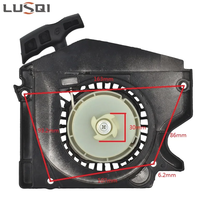 Imagem -04 - Lusqi Recoil Starter Motosserra Motor a Gasolina Acionador de Partida Apto Maestro 5800 Peças a Gasolina Motor de Arranque Parte Reparo