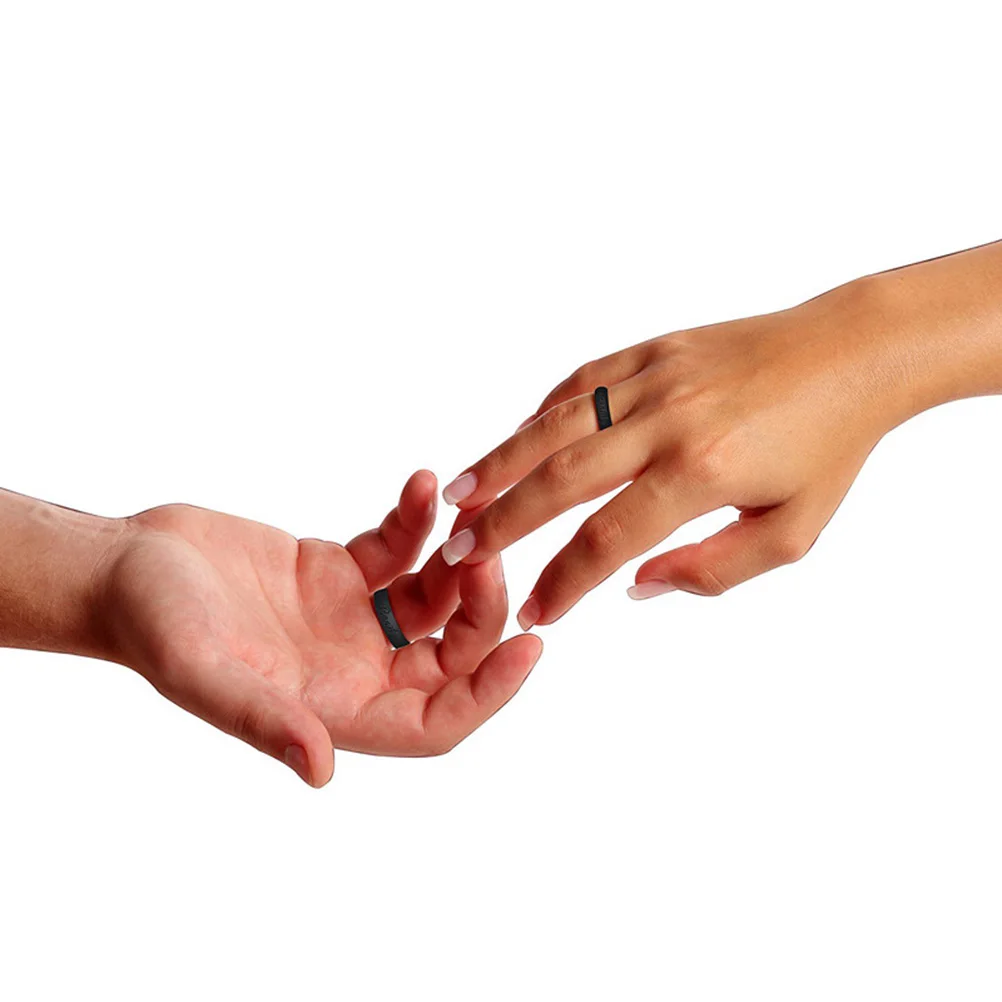 

10pcs 8mm Silicone Rings Rainbow and Candy Wedding Ring 10 Mixed Colors for Women Men 7 Number