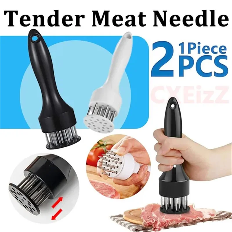 

1pc/2pcs Meat Tenderizer Hammer Stainless Steel Steak Loose Meat Needle For Beef Chicken Steak Pork Fish Kitchen Accessories