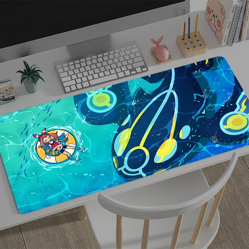 Игровой коврик для мыши P-Pokemons Аниме Коврик для мыши Офисный геймер Компьютерный нескользящий коврик для мыши HD Печать Большой настольный коврик Коврик для ПК Коврик для мыши