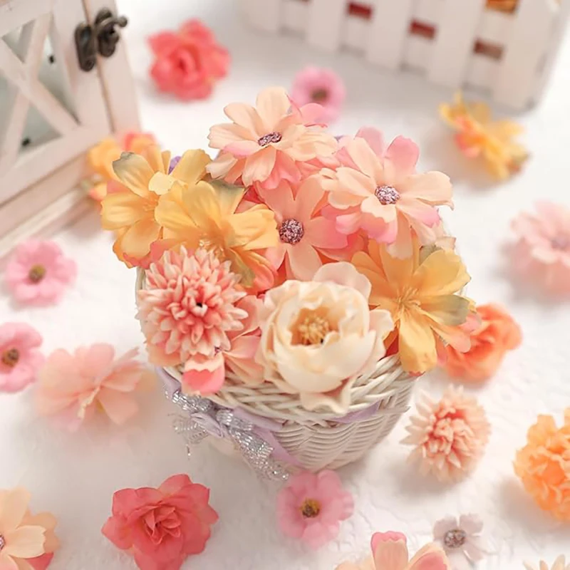 24 Stück künstliche Pfingstrosen-Blumen, Kopf für Hochzeitsdekoration, gefälschte Blumen, Heimdekoration, Geburtstagsfeier, DIY-Girlande, Geschenkzubehör – Detail 5