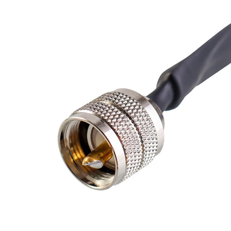 T35C Window/Door Pass Through Flat Coaxial Cable PL295 UHF Male to SO239 UHF Female 50 Ohm Coax Pigtail Extension Cord,50cm