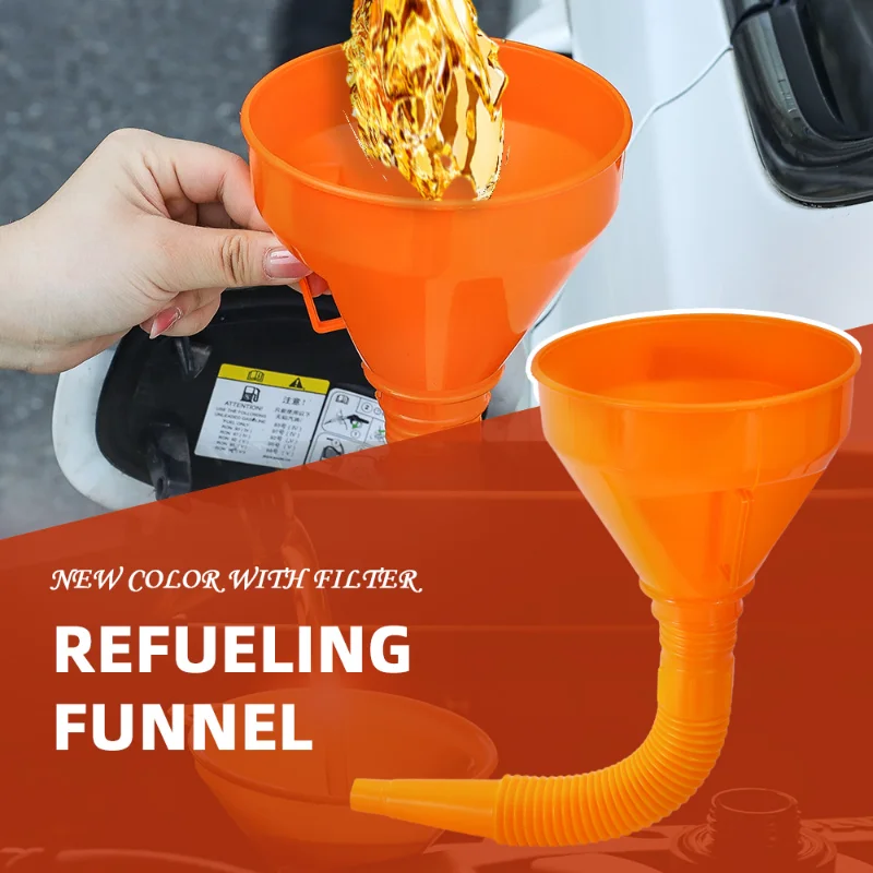 

Car Long Pole Funnel Filling Tool Fueling Splash Resistant Plastic Funnel Universal Truck Motorcycle Fueling Auto Accessories