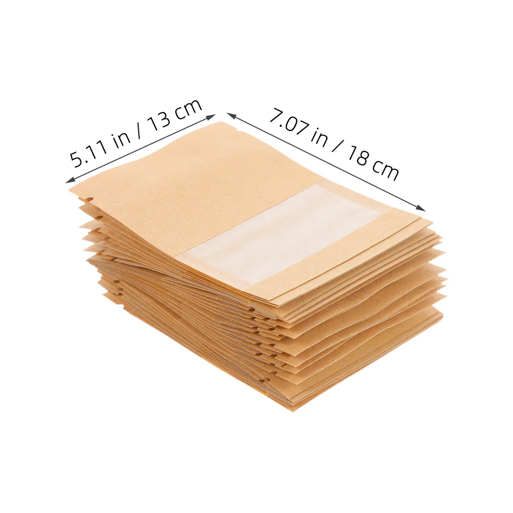 100Pcs Paper Seed Packets with Transparent View Window Kraft Envelopes for Gardeners Seed Storage Protection Reusable Small