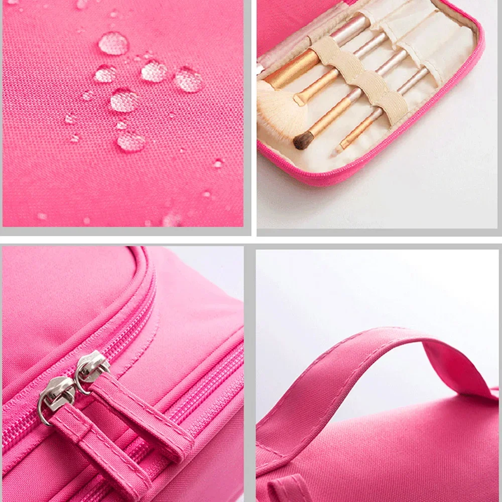 Trousse de toilette étanche pour femmes, sac à cosmétiques personnalisable avec votre nom gratuit, trousse de maquillage Portable de grande capacité