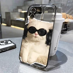 Lovely Cat Soft Phone Case For iPhone 14 Pro Case iPhone 12 13 15 11 Pro Max X XR XS 7 8 15 Plus SE 2020 SE3 Cartoon Cute Cover