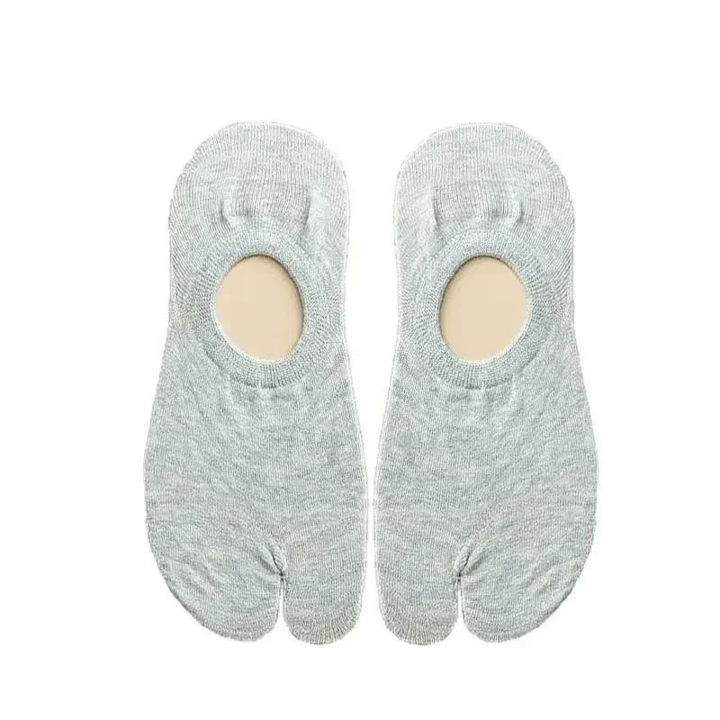 

5 Pairs Two Toed Socks Split Toed Summer Cotton Antiskid Socks Non Slip Boat Sock Women