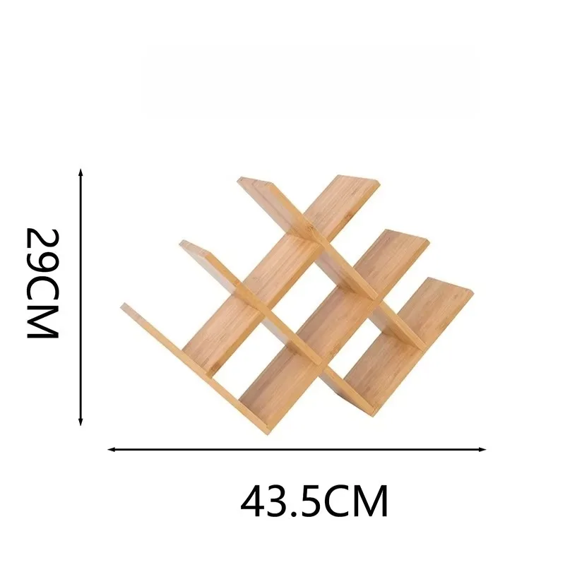 Modern solid wood diamond-shaped wine rack, luxury display stand, bar top decoration, efficient storage