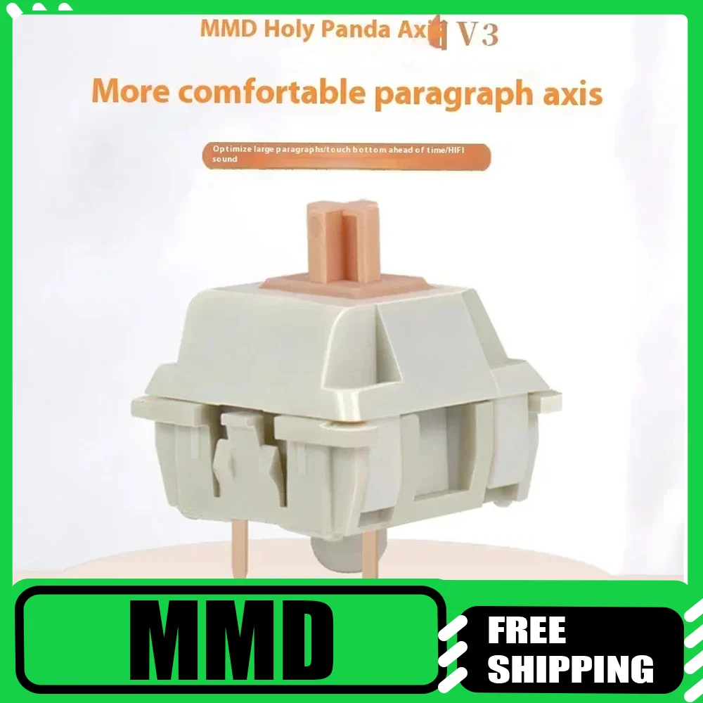 

Custom MMD Holy Panda Tactile Switch V3 Paragraph Axis Mechanical Keyboard Replacement Axis Switch Hifi Sound 55g 62g DIY 3Pin