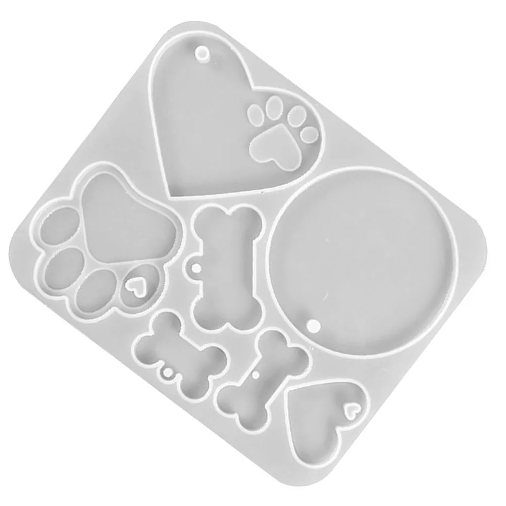 DIY Silicone Mold Bone Shaped Pet Tags Non Stick Flexible Craft Supplies Tool Pet Tag Silicone Mold DIY Supplies
