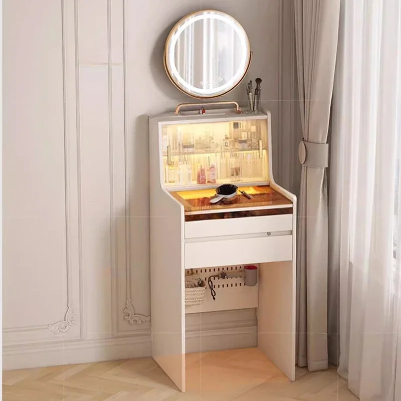 

Unique Design Flowing Lines Vanity Table Elegant Girl Makeup Luxurious Vanity Table Hotel Mesa De Maquillaje Bedrooms Furniture