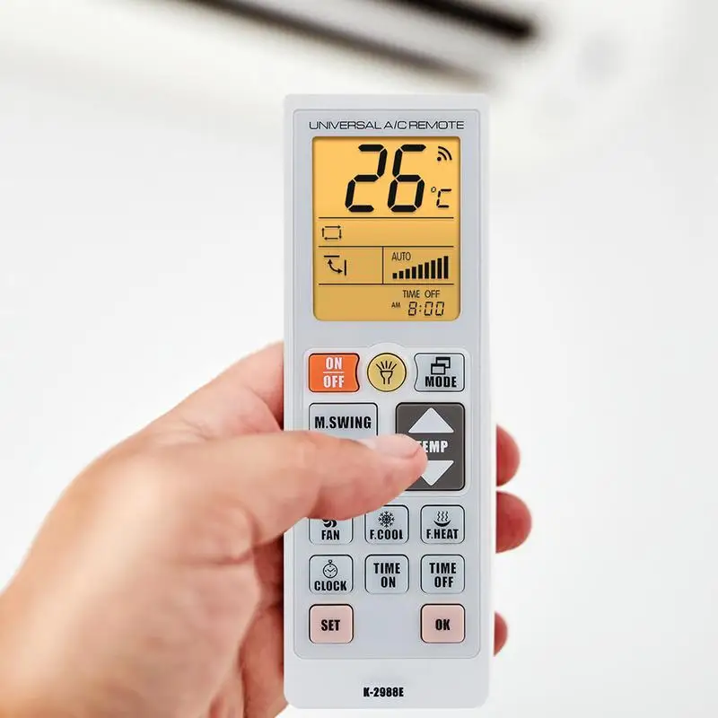 Air Conditioner Remote Wide Fit LCD Display Remote Control Silicon Buttons Multifunctional Air Conditioner Accessories