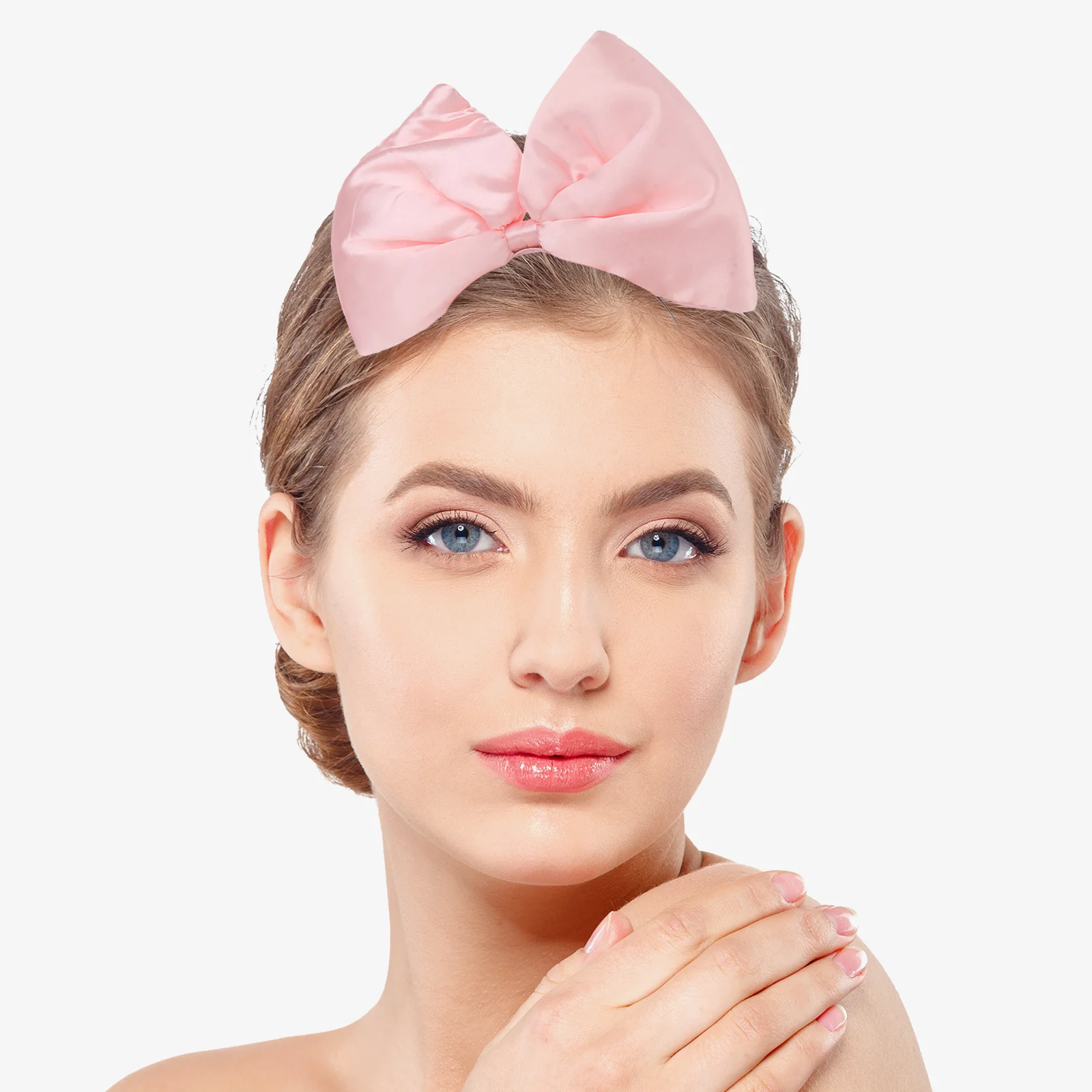 

Bow Headband Hair Bands Bowknot Hairband Christmas Elastic Boeknot Headdress Woman Miss Pink Decorations