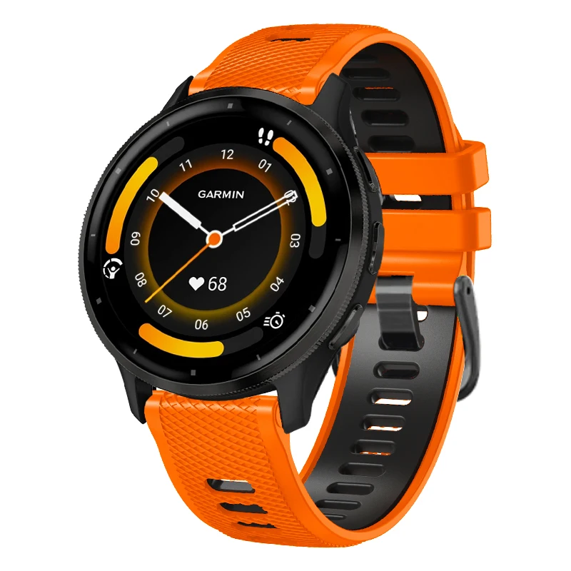 Pulseira de silicone de 22mm para garmin forerunner 965 255 265 745 venu 3 2 vivoactive 4 banda para huawei gt5 pro pulseira acessórios