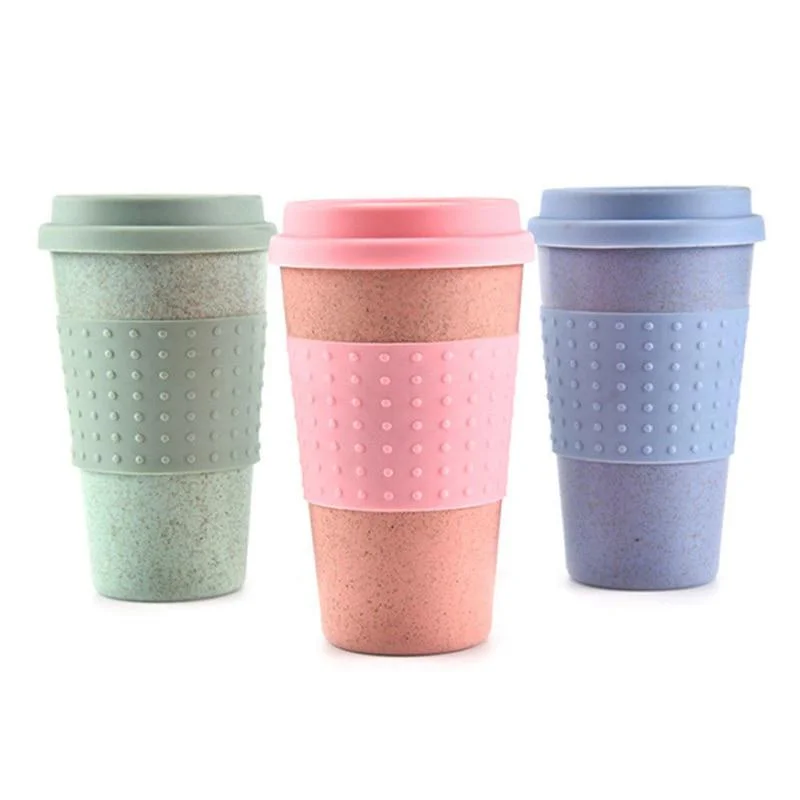 

1PC Wheat Straw Mug Creative Drinkware Reusable Bamboo Fibre Ecoffee Cups Eco Friendly Travel Mugs