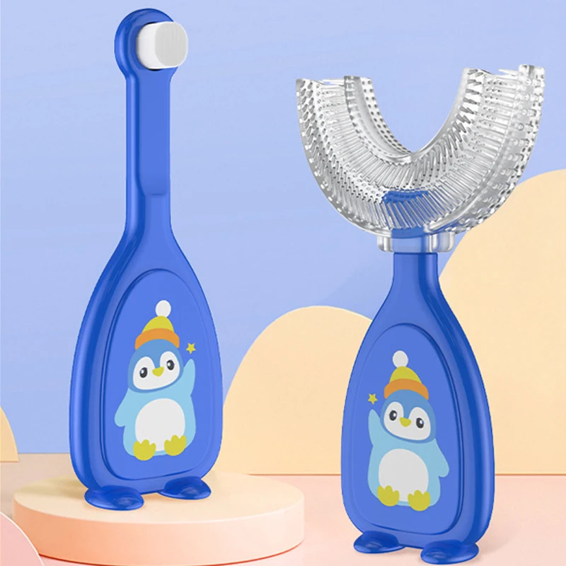 Baby Toothbrush Children 360 Degree U-shaped Child Toothbrush Teethers Soft Silicone Baby Brush Kids Teeth Oral Care Cleaning