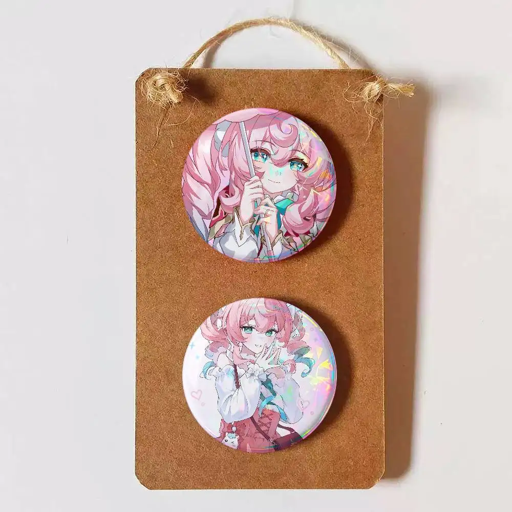 H-Hyacine-E Cute Cool Round Pin Badge Set for Anime Game Music Cartoon Fans Backpack Denim Jacket Hat Decoration