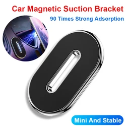 Magnetic Car Phone Holder Rotatable Strip Shape Stand For Huawei Metal Strong Magnet GPS Car Mobile Phone Mount for iPhone 13 12