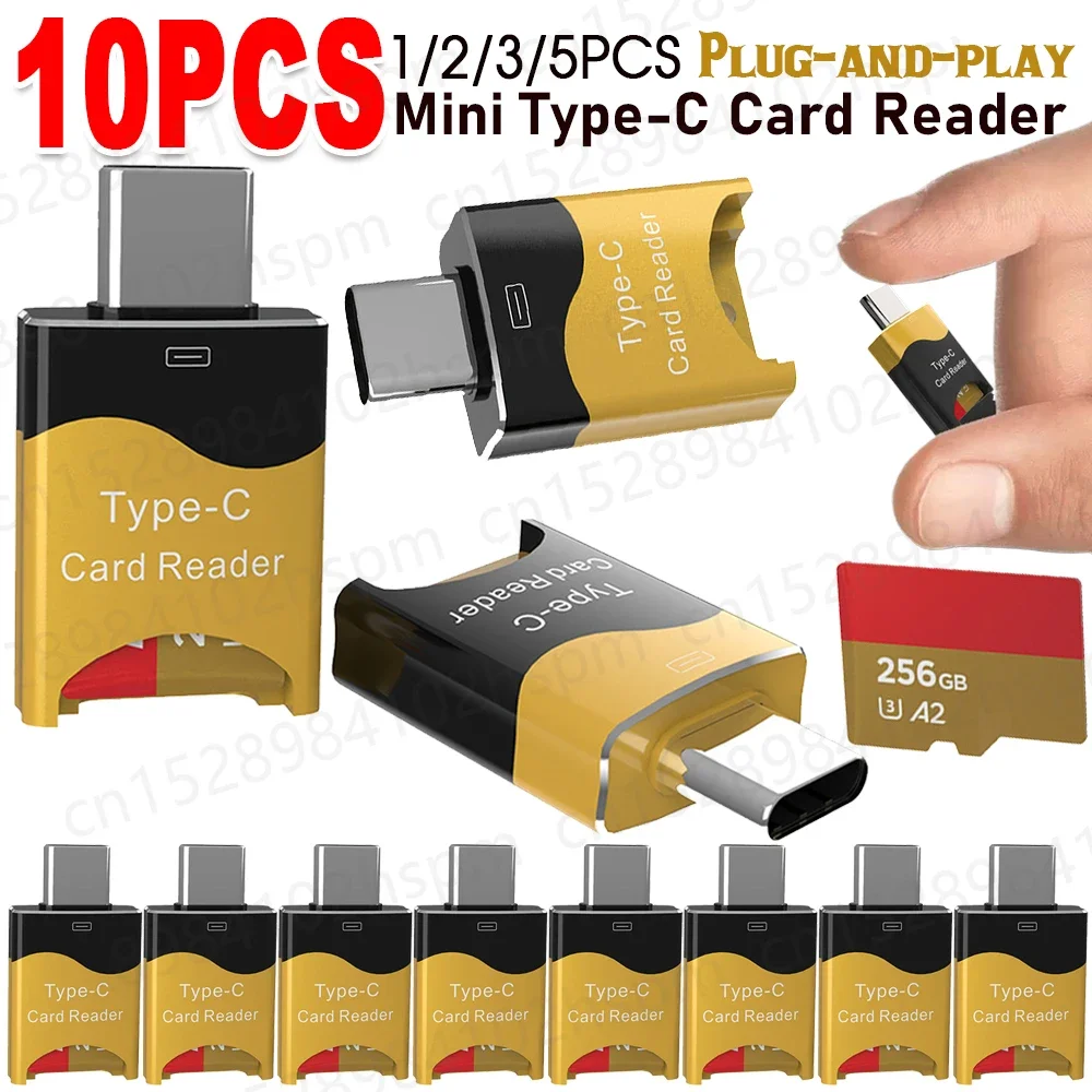 1-10pcsType C To Micro-SD TF Card Reader Adapter OTG Smart Memory Card Reader USB3.0 Flash Drive Adapter For iPad Samsung Huawei