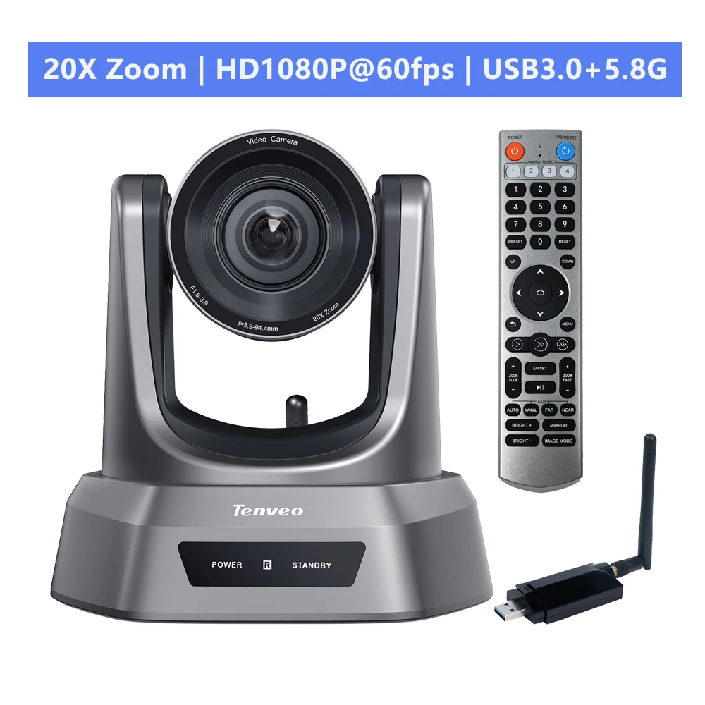 TEVO NV Series 20W 20x Optical Zoom USB3.0 PTZ Conferencing Camera 1080P Video Camera with Various Needs
