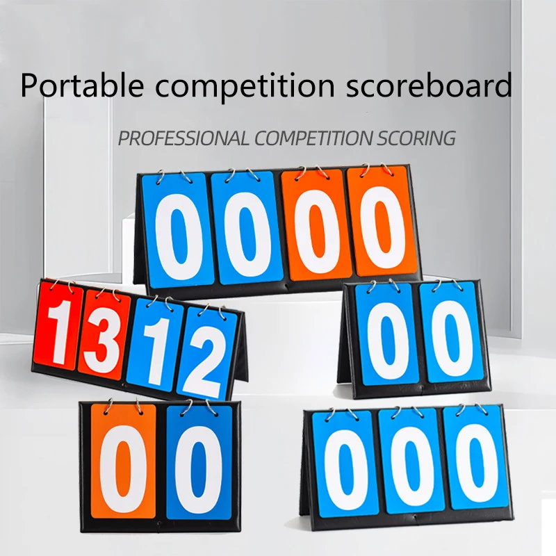 Ideal Score Counter for Various Sports; Durable Tabletop Scoreboard; Manual Score Keeper for Basketball Badminton Volleyball.