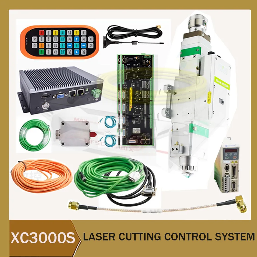 Raytools Laser Cutting Control System XC3000S Series EtherCAT Connection or Pulse Connection Automatic Laser Cutting Head BM110