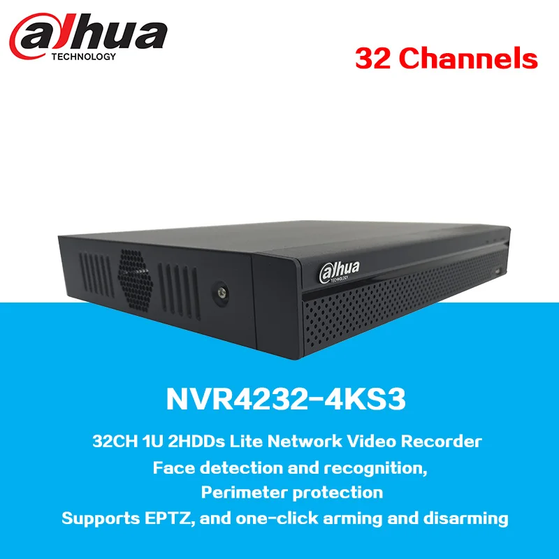 Dahua 32CH 1U 2HDDs Lite Network Video Recorder NVR4232-4KS3