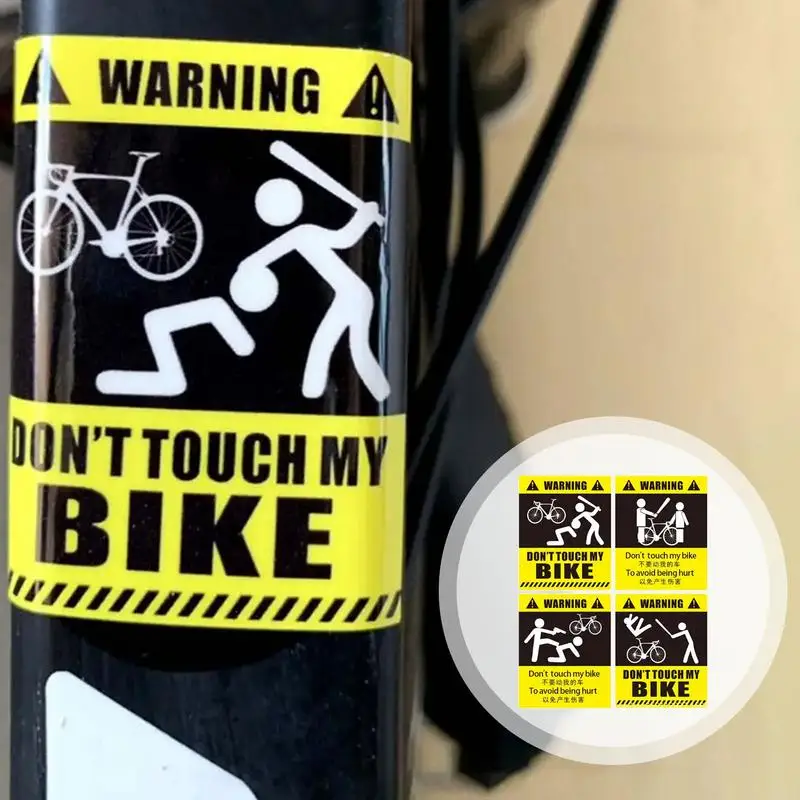 DONT TOUCH MY BIKE MTB Bike Sticker Scratch-Resistant Protect Warning Sticker Waterproof Self Adhesive Cycling Accessories