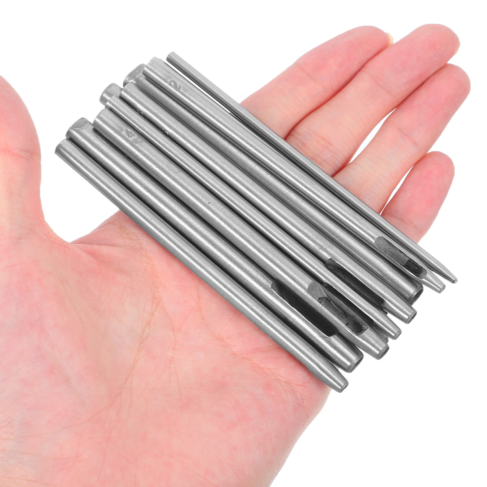 

12Pcs Hollow Hole Punch Tool Round Puncher 0.5-6mm for Belts Watch Bands DIY Craft Leatherwork Round Hollow Punch