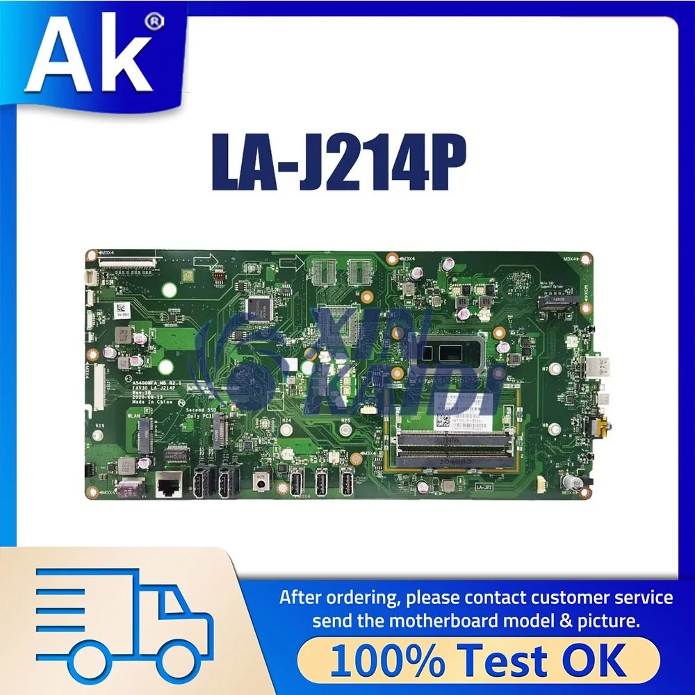 Placa base para portátil ASUS Zen AiO 24, A5400, A5400WFA, LA-J214, con i5-10210U, CPU, i7-10510U