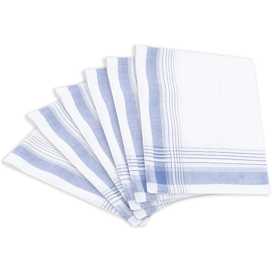 Ensemble cadeau de mouchoirs en coton pour hommes, pour événements formels et un usage quotidien, tissu doux et confortable avec style intemporel et