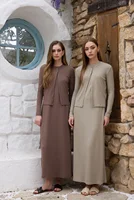 AS SS26  summer woman clothes cardigan + maxi dress set nature fiber ribbing fabric super comfortable clothing - Image 3