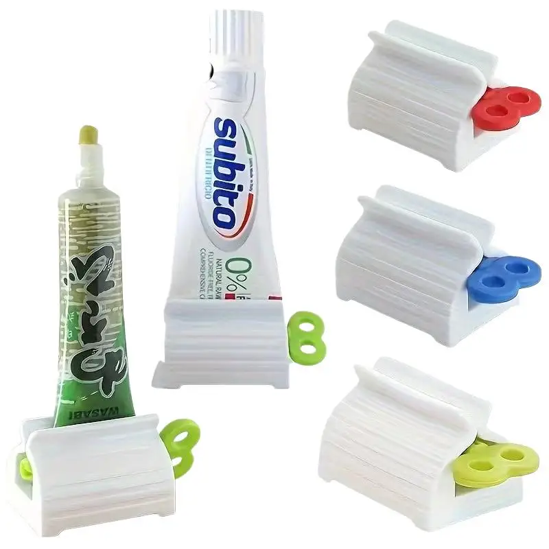 4pcs Plastic Squeezers Set – for Toothpaste, Facial Cleanser