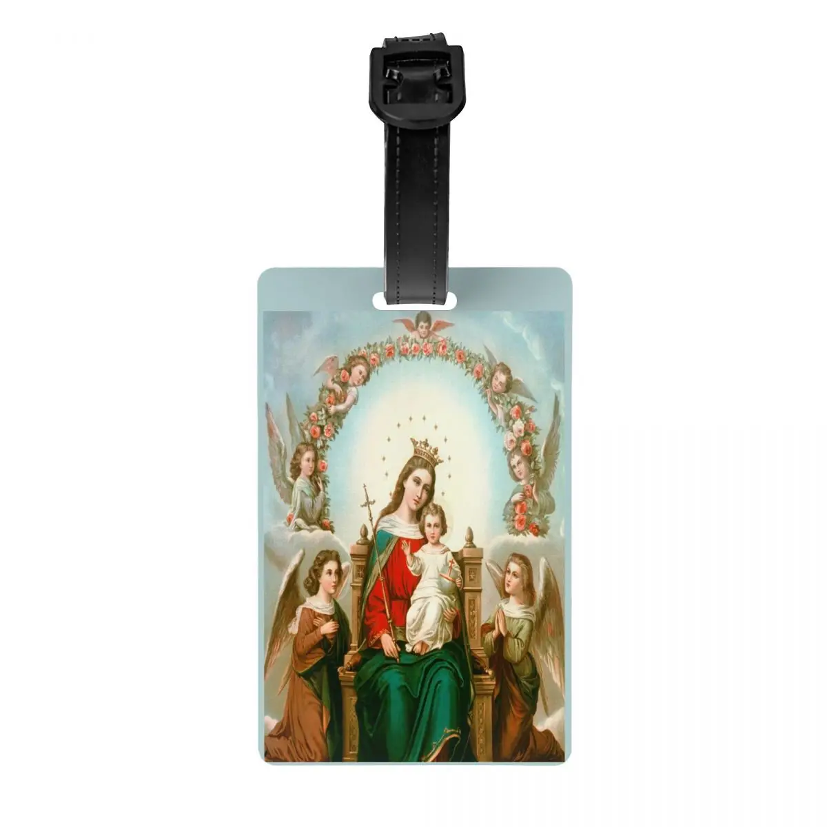 Virgin Mary Luggage Tags for Suitcases Catholic Christian Privacy Cover Name ID Card