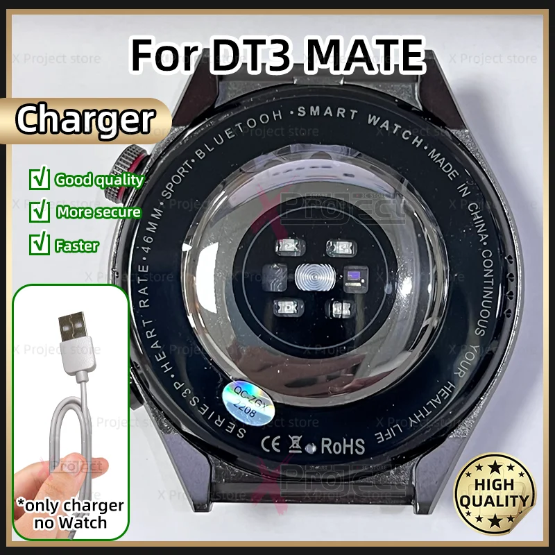 

DT3 mate Smart Watch Wireless Charger For DT3 Max Smartwatch Wireless Charging Cable Charge Holder Power Adapter UK US EU Plug