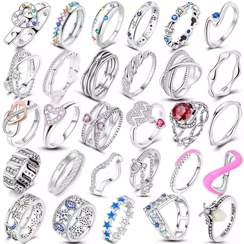 Original 925 Sterling Silver Polished Wave Double Band With Pearl Elegance Ring For Women Gift Fashion Jewelry