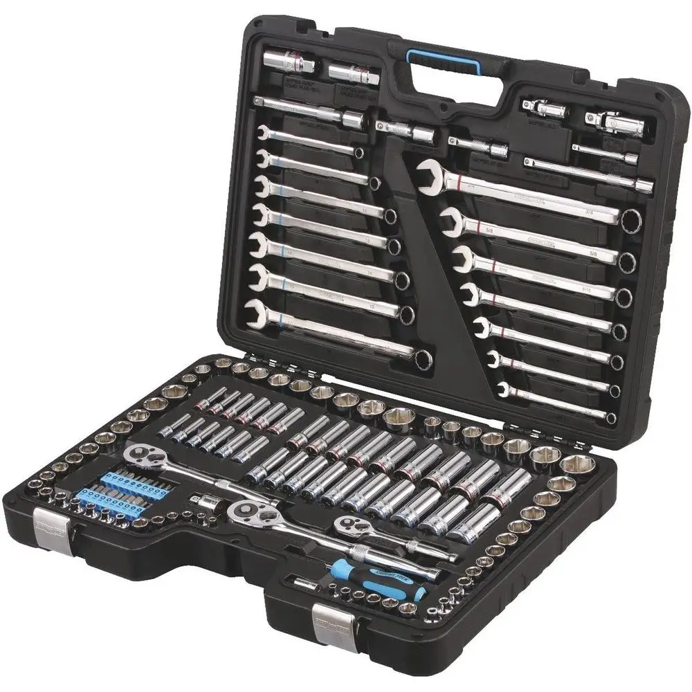

139-Piece 6-Point Combination Wrench Set, Metric and SAE, Stand Included