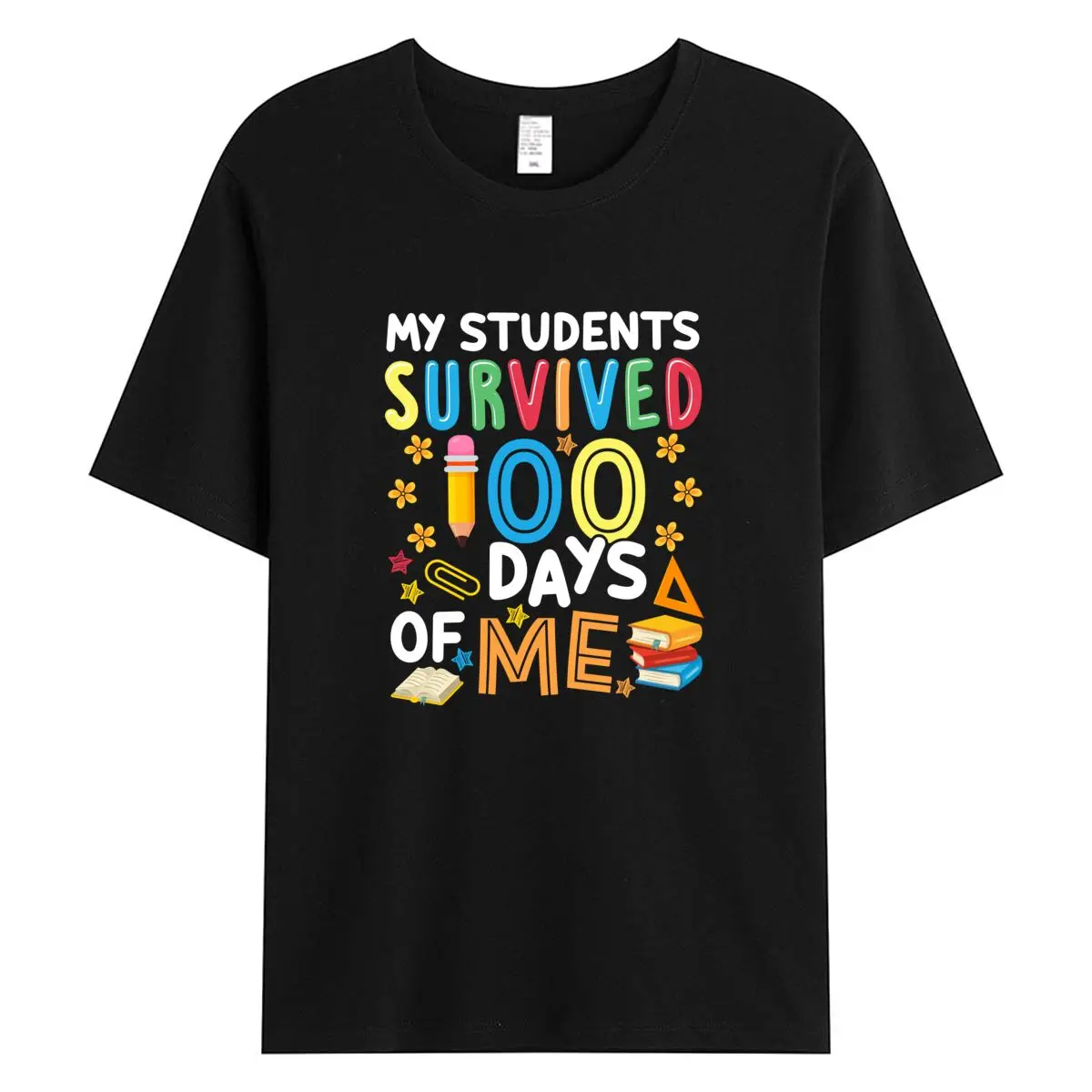 

Women's Short Sleeve Cotton T-shirt Fashion Graphic T Shirts Oversized Teacher Tee Tops Summer Female Tshirt Clothes