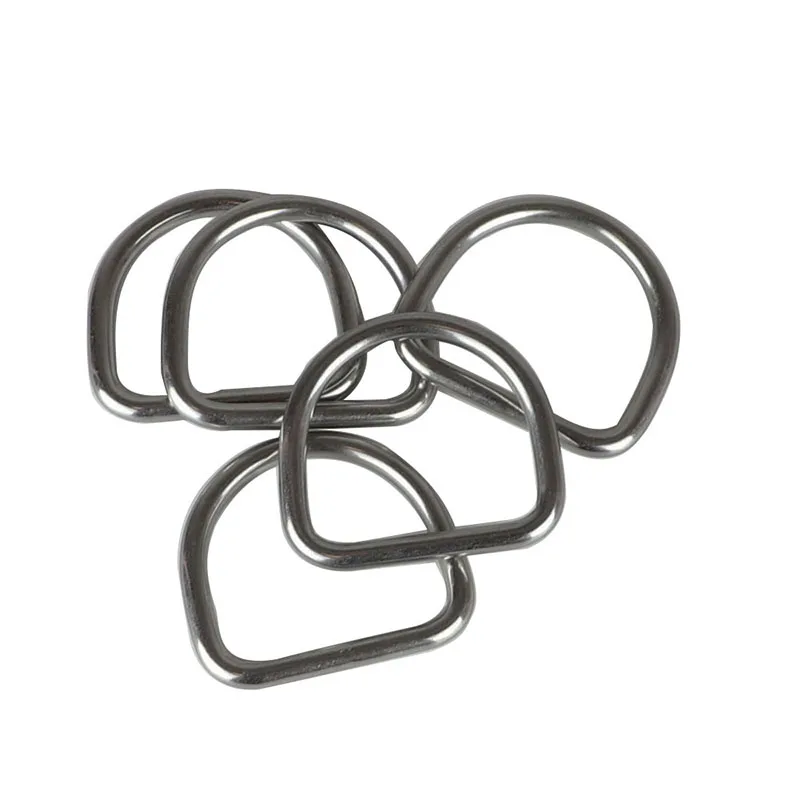 

5PCS 304 Stainless Steel D Ring Seamless Welded Boat Hardware D Buckle Ring Surfboard Kayak Boat Hardware Accessories