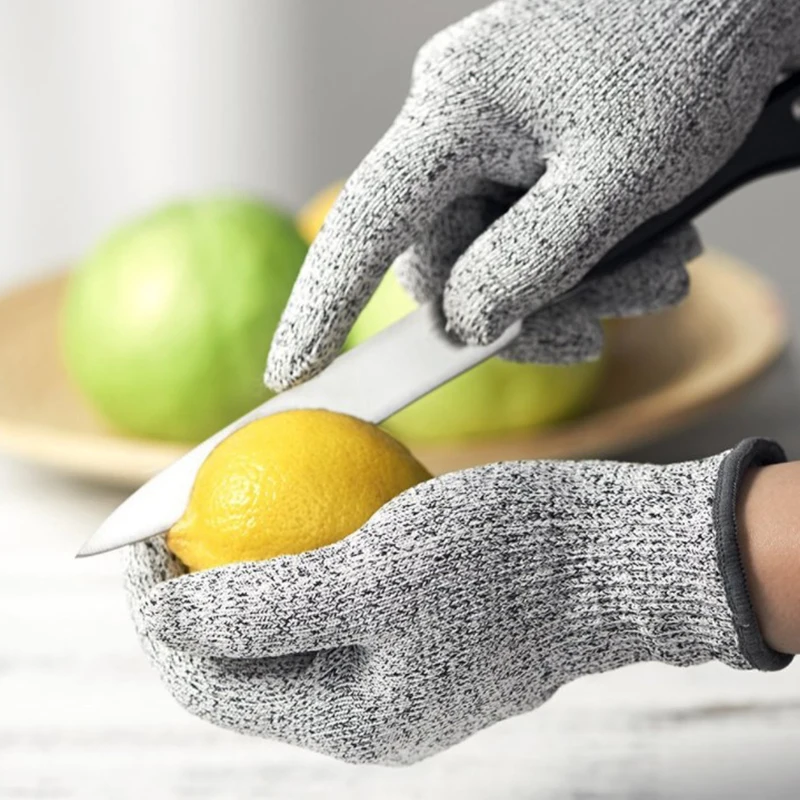 Gants de sécurité anti-coupure pour jardin PE niveau 5, haute résistance, anti-rayures, coupe de verre polyvalente, cuisine industrielle, jardinage