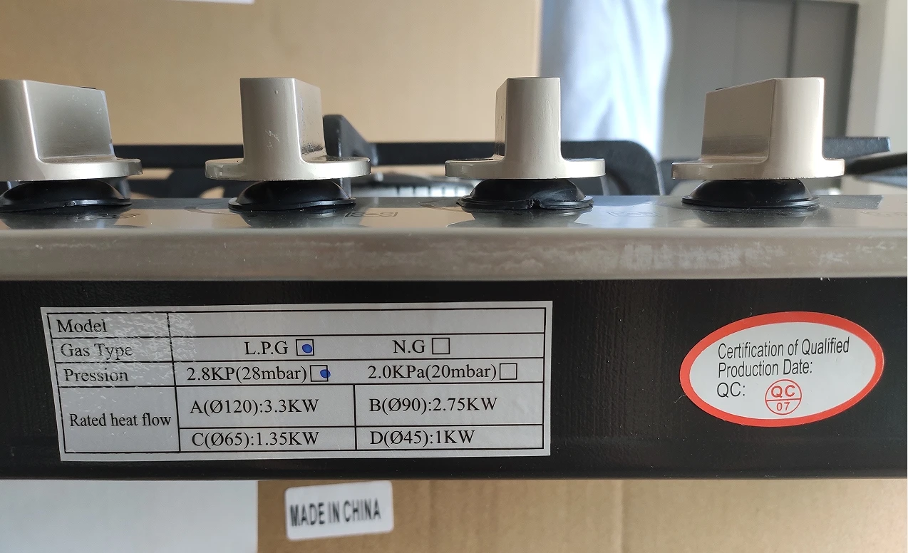 موقد غاز مدمج 90 سم/35 بوصة، 5 شعلات، L.P.G.، زجاج أسود، سطح موقد غاز #3