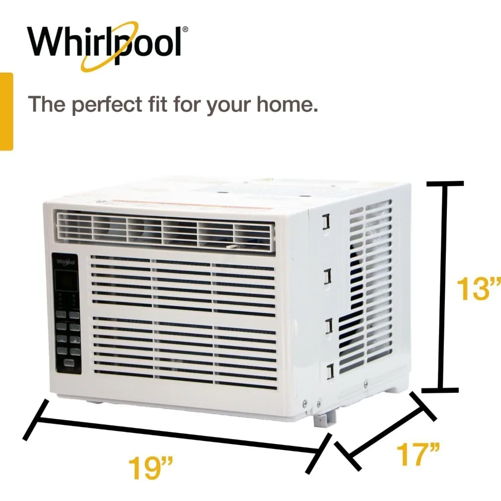 8,000 BTU Window Air Conditioner with Dehumidifier, 115V, Window AC for Rooms up to 350 Sq. Ft., Living Room