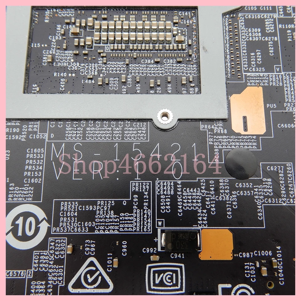 MS-15421 with i7-10875H CPU RTX3070-V8G GPU Laptop Motherboard For