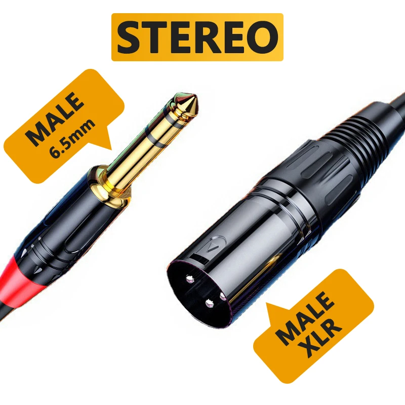 6.5mm Audio To XLR Female Audio Cable 6.35 Large Two Core XLR Balanced Microphone Mixer Speaker Audio 0.5m 1m 1.5m 2m 3m 5m