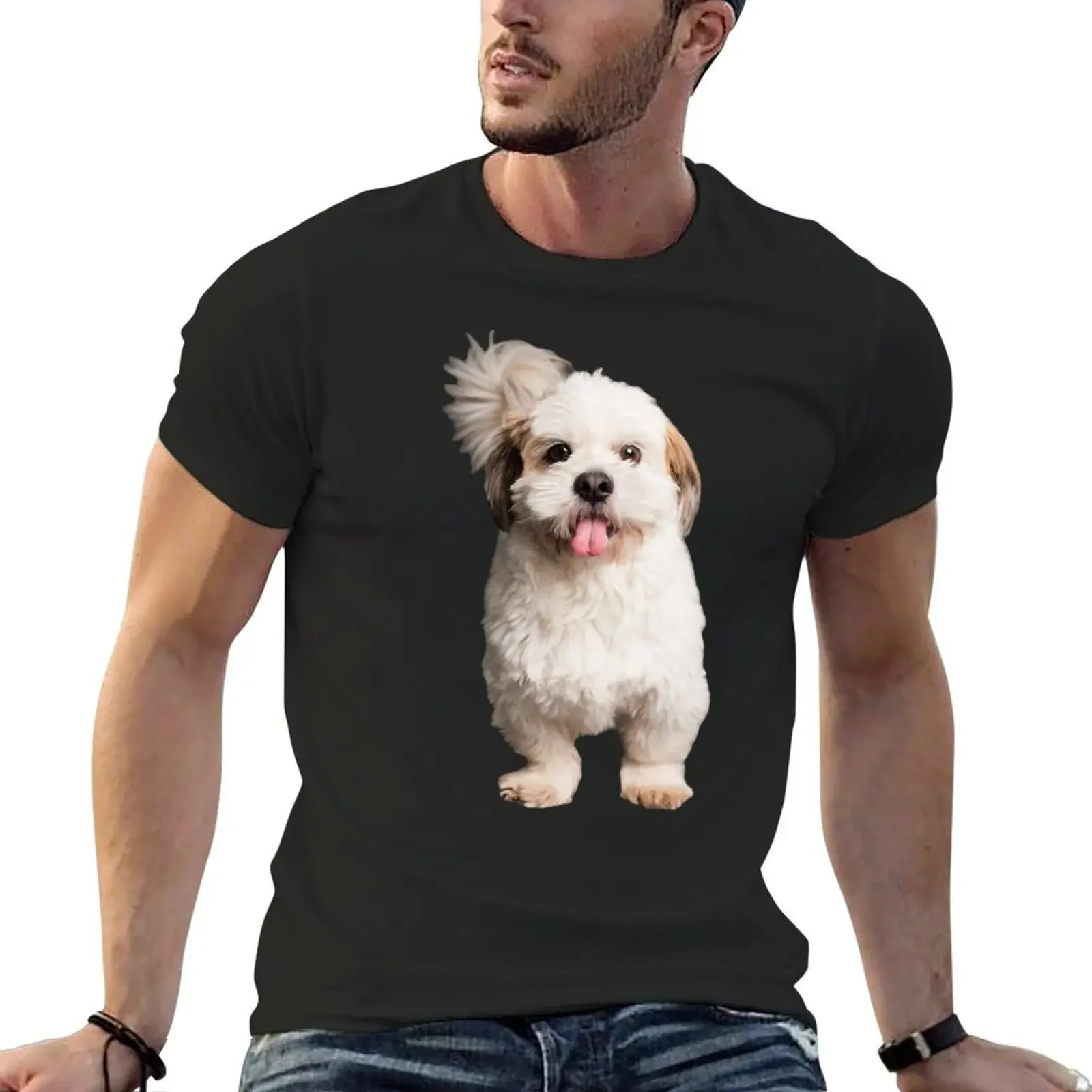 Shichon mignon, la vie est meilleure avec un Shichon, amoureux des chiens, la vie est meilleure avec T-Shirt sweat mens t shirt