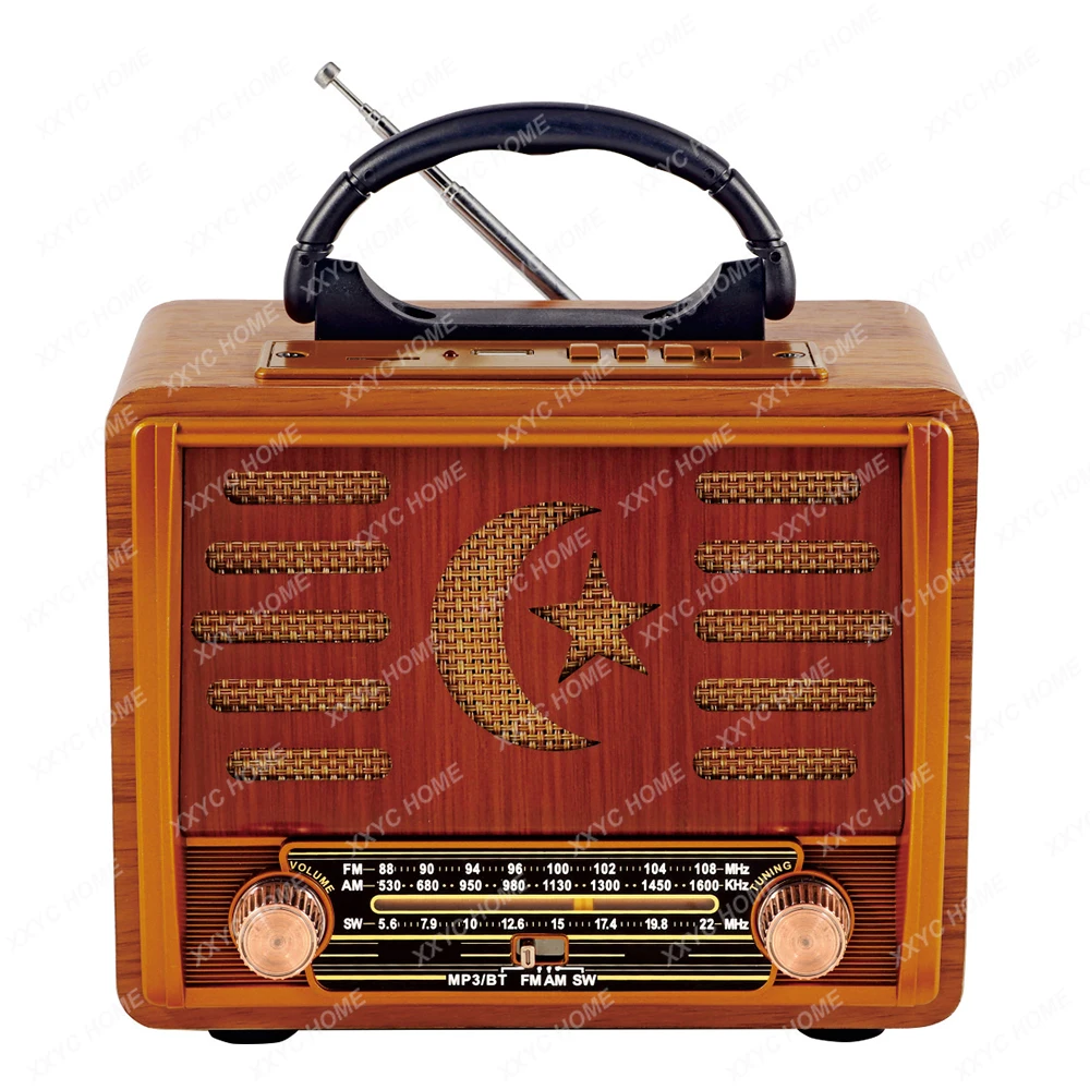 HS-2944 Hot selling classic vintage Am Fm 3 Band retro radio portable outdoor solar powered radio with USB/TF slot