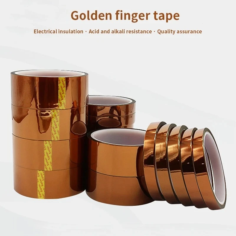 33m Long Gold Finger Polyimide Tape High-Temperature Resistant Anti-Static Multi-Size Pet Lithium Battery Insulation Tape