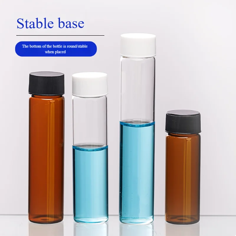 Transparent brown glass screw-top sample bottle, retention bottle, sub-bottle 3ml 5ml 8ml 10ml 15ml 20ml