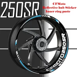 Etiqueta da roda da motocicleta, 17 Polegada Rim Decal, anel interno do cubo da roda, acessórios modificados para CFMoto 250SR